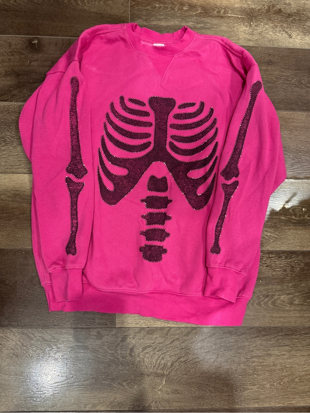 Victoria’s Secret PINK Jeweled Skeleton Graphic Sweatshirt